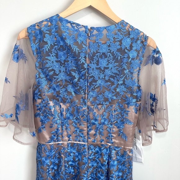 Brand New JS Collections Floral Embroidered Evening Gown - Picture 7 of 10